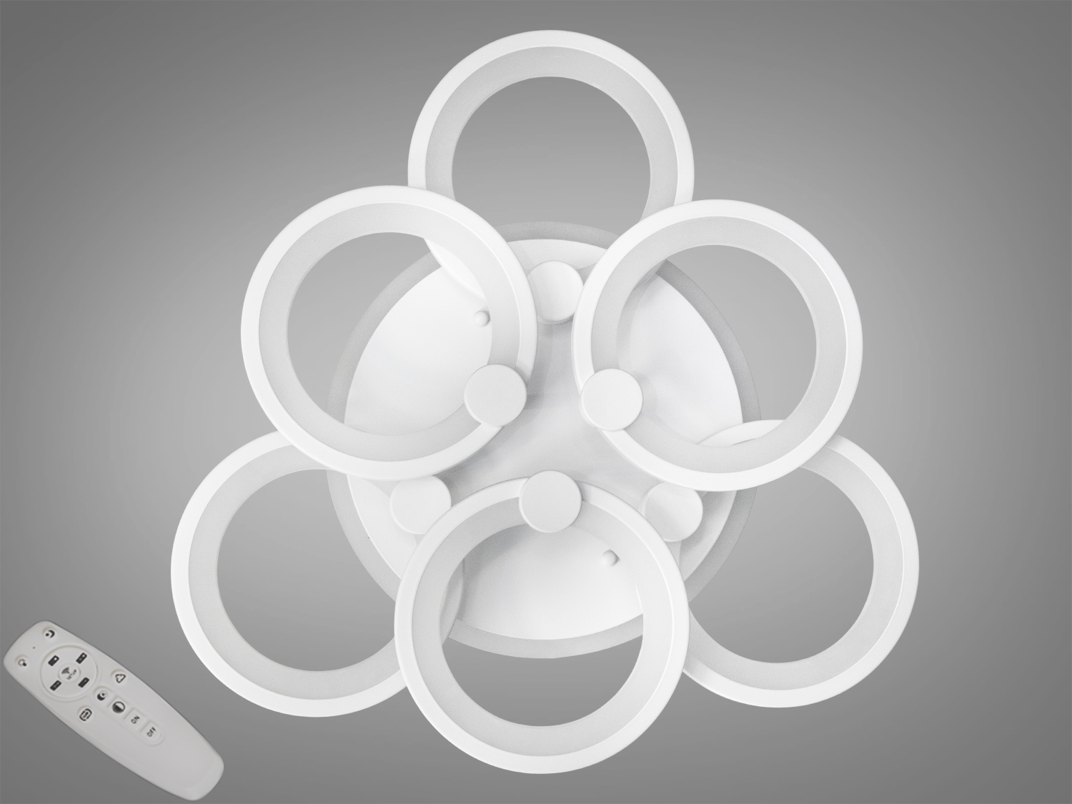 Сучасна світлодіодна люстра серії 8022 з пультом і димером для різних інтер′єрів.