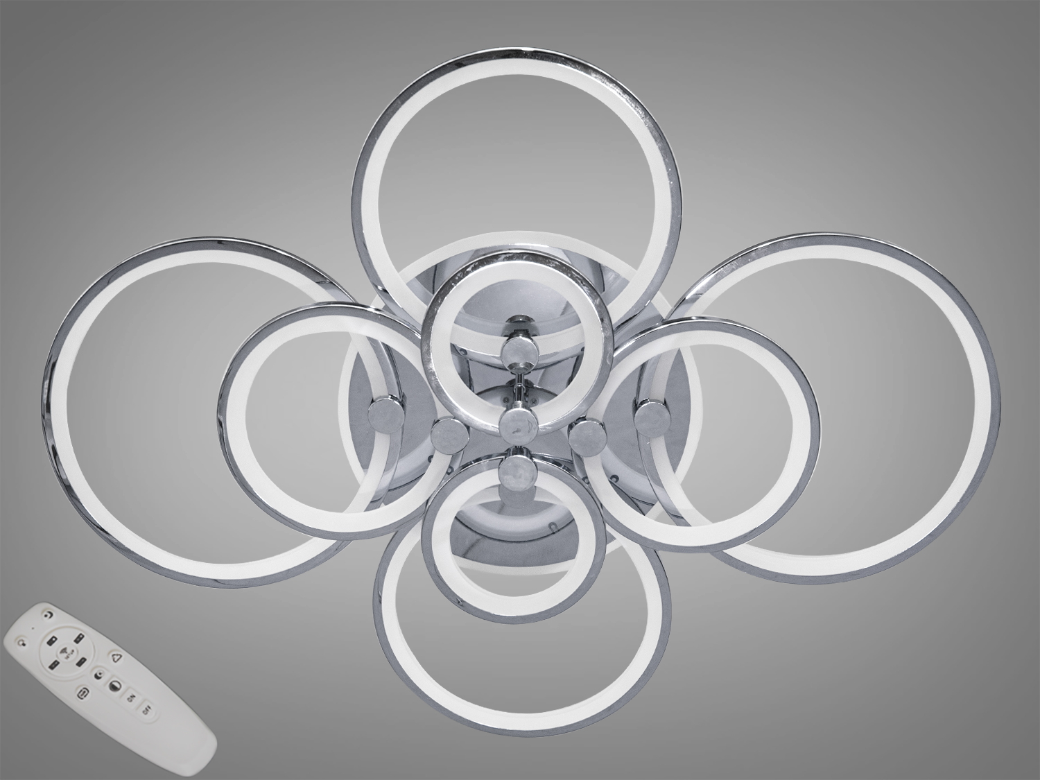 LED люстра з пультом, диммером і підсвіткою, 235W. Купити енергозберігаючі люстри — це розумне рішення для зменшення витрат на електроенергію без шкоди для якості. 