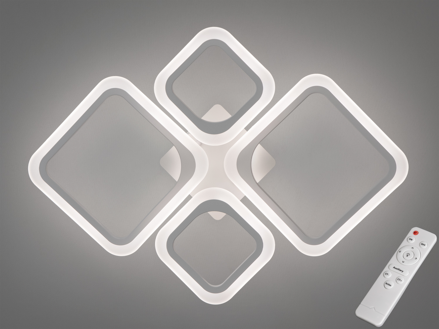 Світлодіодна люстра смарт світильник з пультом dimmer, 52W. Завдяки поєднанню розумного управління, енергоефективності та стильного дизайну, ця модель стане оптимальним вибором.