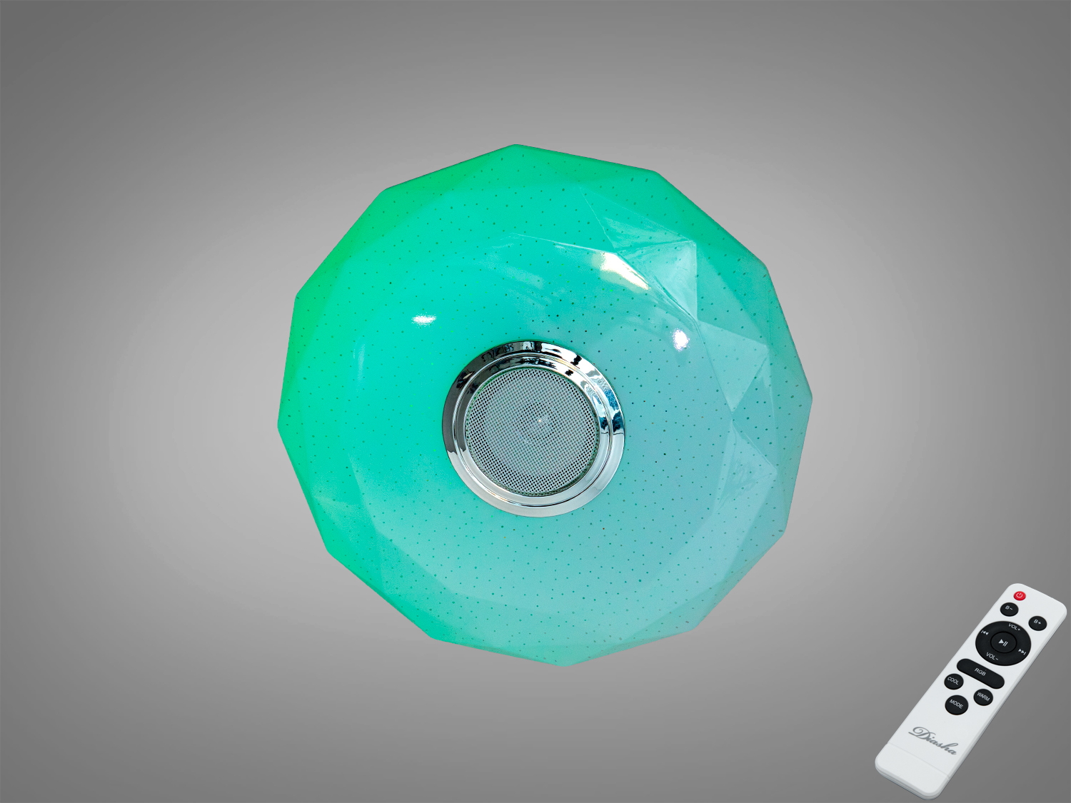 Смарт LED стельова люстра DB-8303 45 Вт з RGB та Bluetooth-колонкою. Керування через i-Link, таймери, музичний ритм. Рекомендовано для кімнат до 8 м².