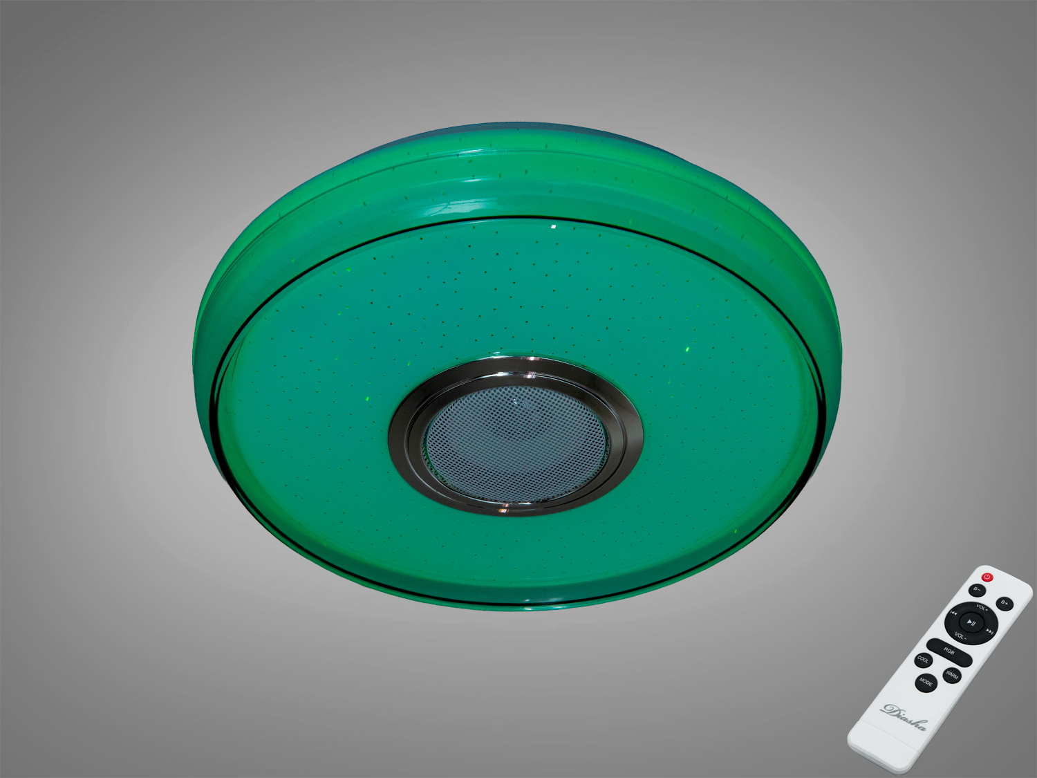Стельова смарт-люстра Diasha DB 8305 260, 45 Вт, біла, з RGB та вбудованою Bluetooth-колонкою. Керування TUYA Smart Life або пультом. Освітлення до 8 м².
