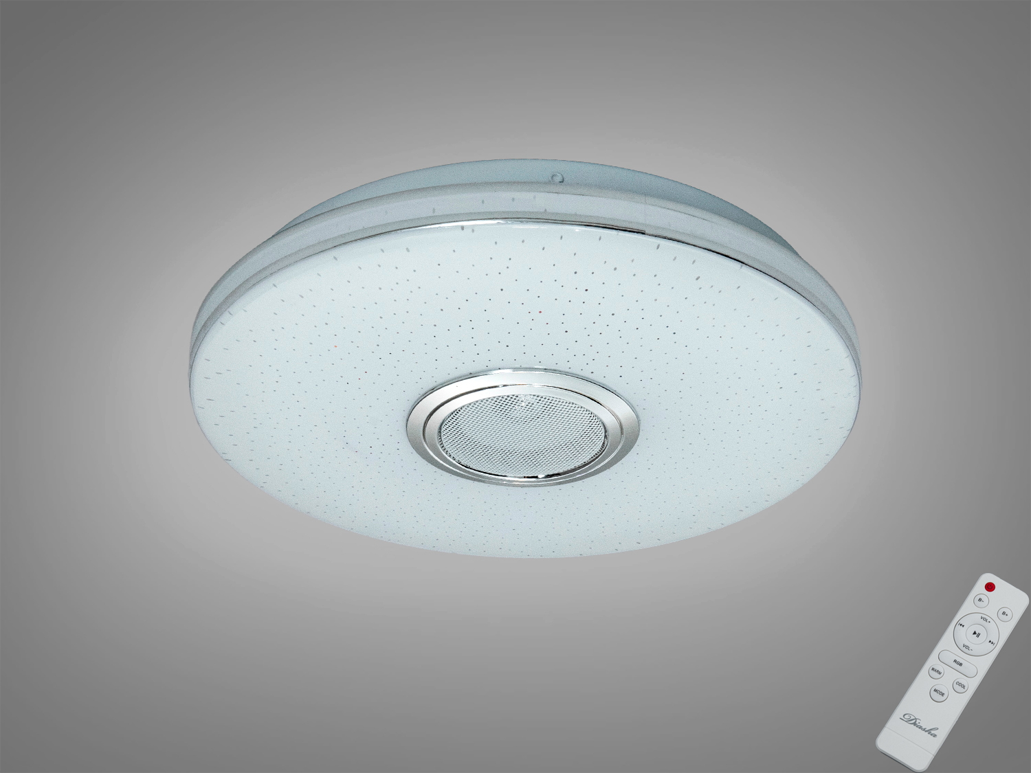 Смарт LED люстра 45 Вт з Bluetooth-колонкою та RGB. Керування i-Link і пультом, таймер і будильник, регулювання теплоти/холодності, для кімнат до 8 м².