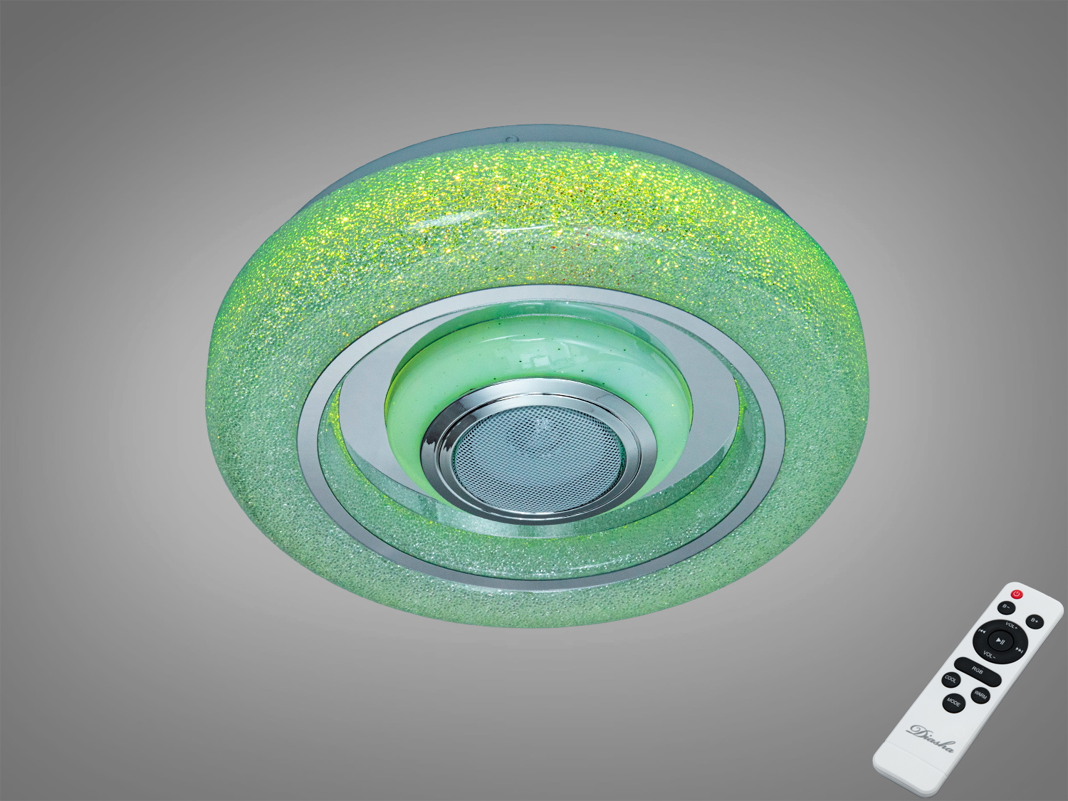 Стельовий смарт світильник DB‑8314 білий 45 Вт з RGB та вбудованою Bluetooth‑колонкою. Керування TUYA Smart Life і пультом, сценарії, синхронізація світла з музикою.