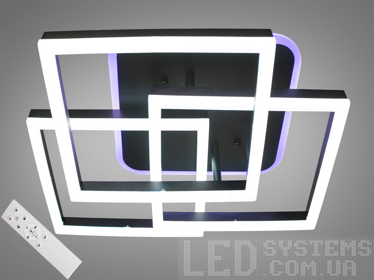 Світлодіодна люстра смарт світильник з пультом dimmer, 100W. Управляйте світлом легко та зручно – достатньо LED люстри з пультом купити та забути про незручні вимикачі.