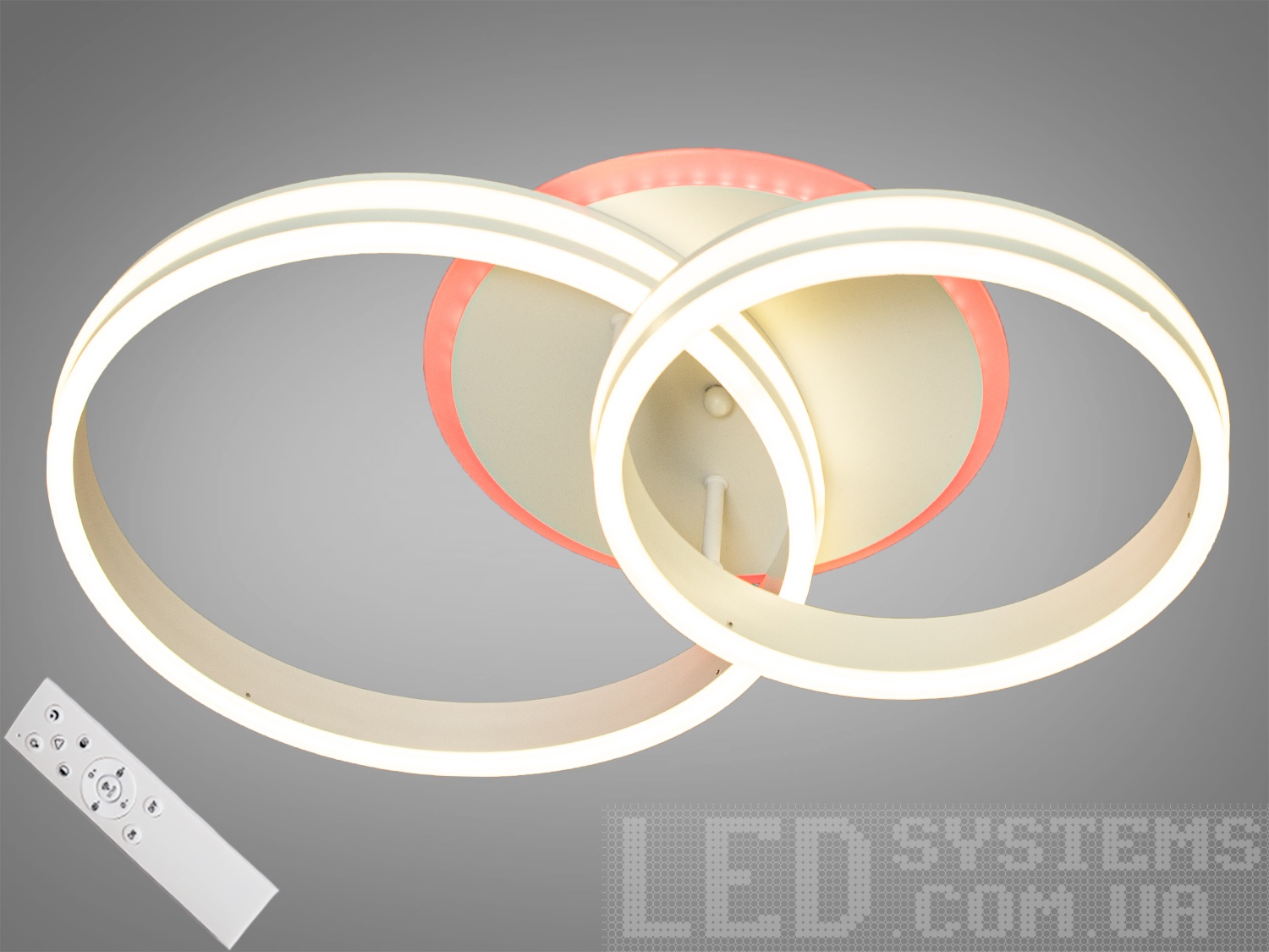 Перед Вами зовсім нове і незвичайне виконання плафонів, що обрамляють LED лампи. Така люстра запросто підійде під будь-який інтер'єр - класичний, сучасний і навіть у стилі &laquo;хай-тек&raquo;.
Люстра оснащена блоком живлення світлодіодних ламп, пультовим керуванням, порежимним включенням.