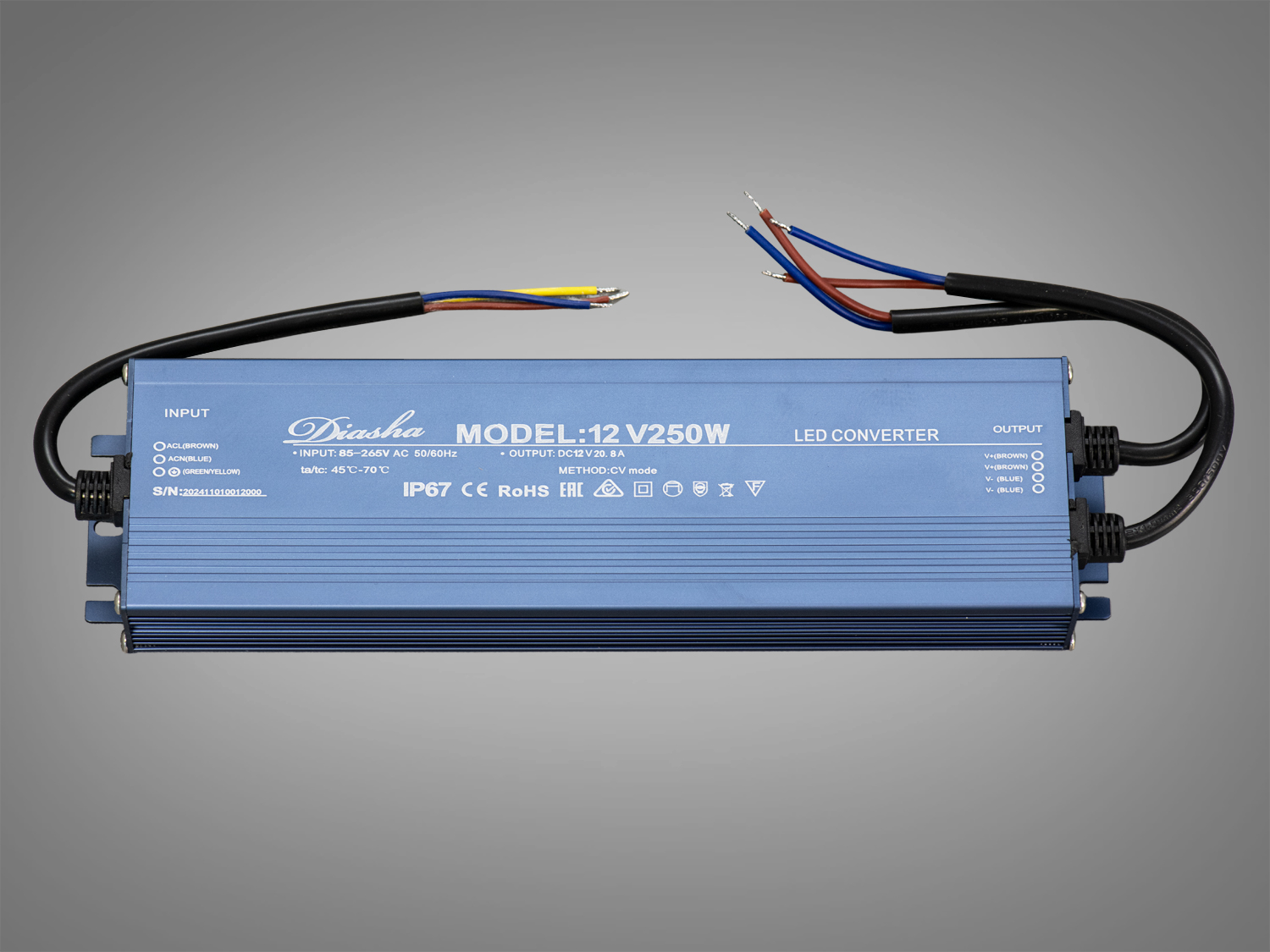 Блок живлення 12В, для підключення LED стрічки, 250Вт, 20.8А. Надійне, ефективне й довговічне рішення для підключення світлодіодної стрічки в будь-якому середовищі. Блок живлення 12В, для підключення LED стрічки, 250Вт, 20.8А. Надійне, ефективне й довговічне рішення для підключення світлодіодної стрічки в будь-якому середовищі.