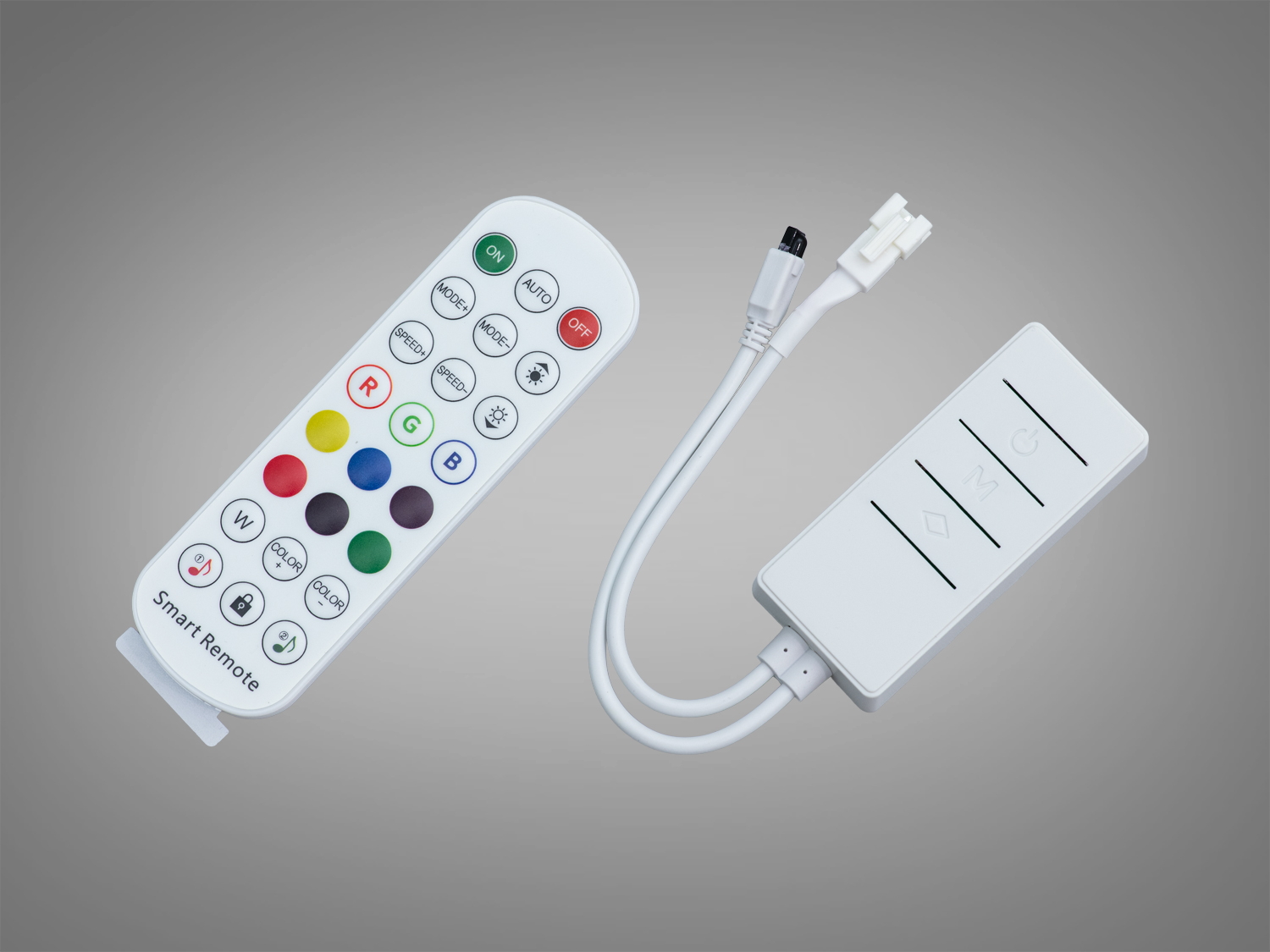 Смарт‑контролер TUYA SPI для адресних та RGB LED‑стрічок 5–24 В. Керування через Tuya/Smart Life, сцени, таймери, динамічні ефекти, до 6 A × 3 CH (≈432 Вт).
