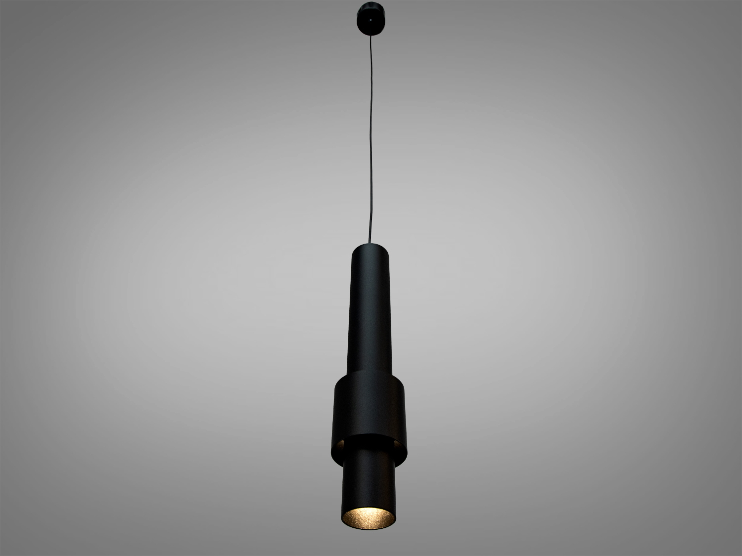 Чорний циліндричний LED підвіс 7 Вт зі спрямованим світлом і регулюванням висоти. Підходить для кухні, барної стійки, офісу та комерційних зон.