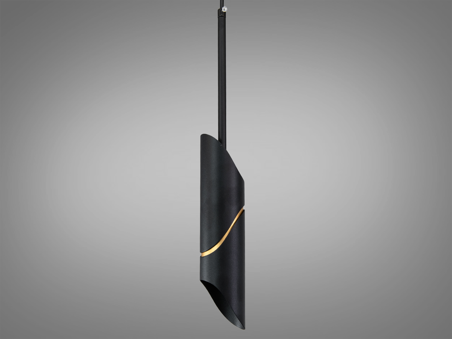 Чорний підвісний світильник з металу з цоколем GU10 та керуванням настінним вимикачем. Спрямоване акцентне світло для дому, кафе та вітрин.