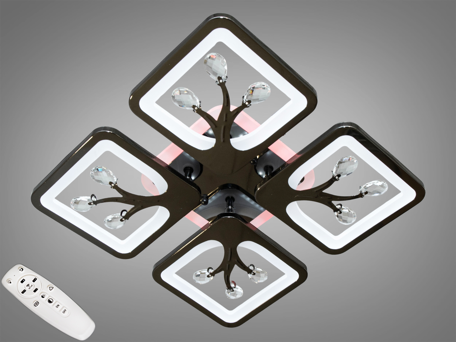 Стельова LED люстра з пультом, підсвічуванням, 85W. Вишуканий стиль для затишного дому. Купити LED люстри у Львові – це ваш шанс додати тепла та світла в інтерєр. Доставка та широкий вибір у вашому міст.!