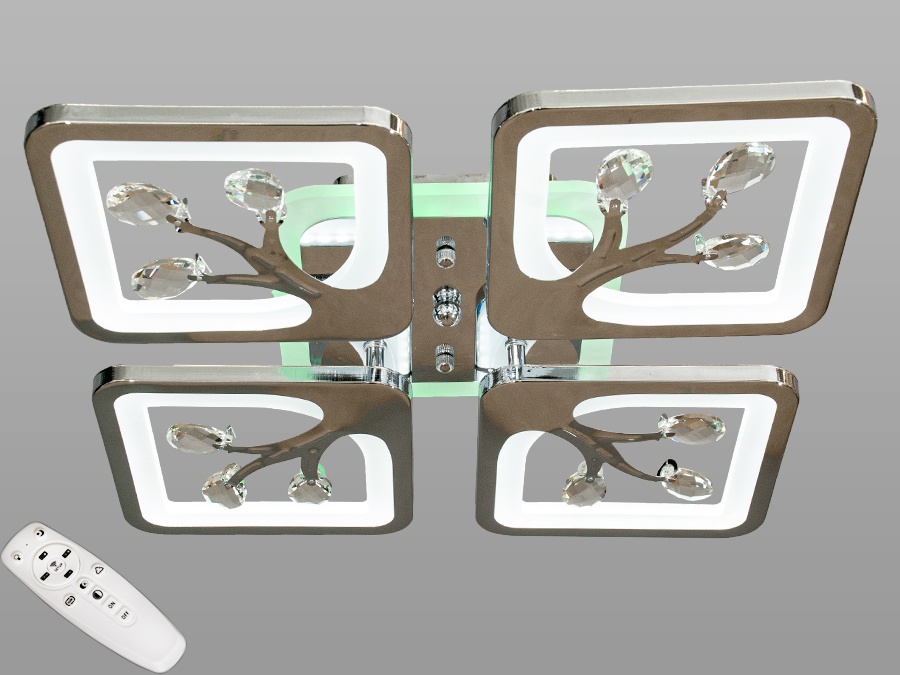 Стельова LED люстра смарт світильник з пультом, підсвіткою, 110W. Ваш затишок починається з правильного світла. Купити LED люстри для вітальні – це шанс створити стильну атмосферу, яка змінюється одним натисканням кнопки. Регулюйте яскравість, обирайте тепле чи холодне світло та насолоджуйтеся комфортом у своєму домі.